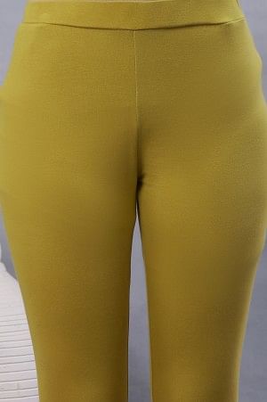 Celery Yellow Solid Tights
