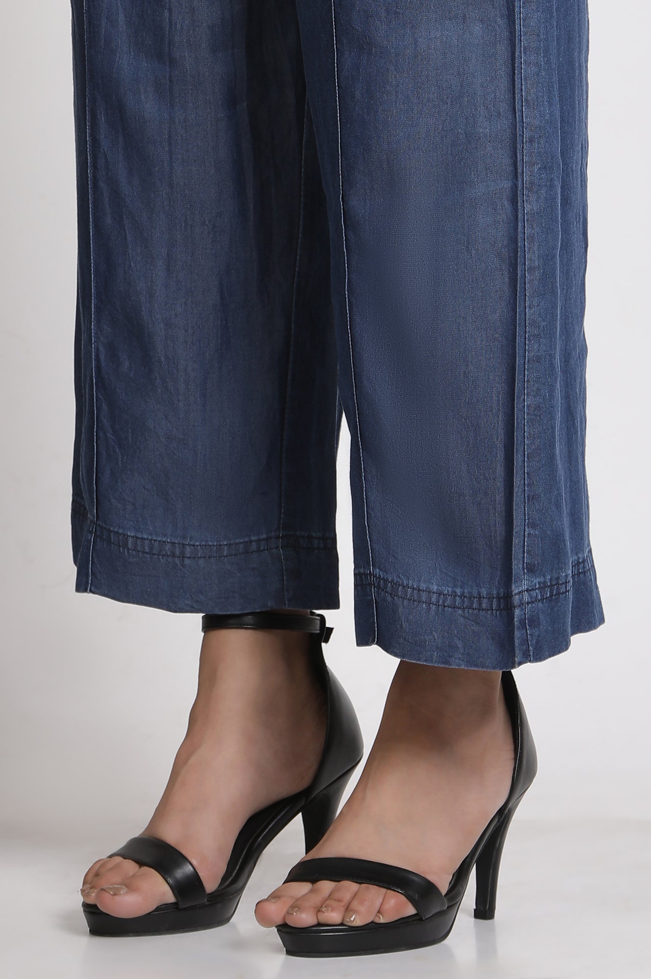 Blue Chambray Smart Casual Trousers