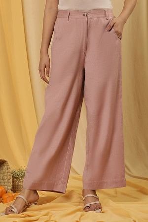 Dusty Pink Casual Straight Trouser