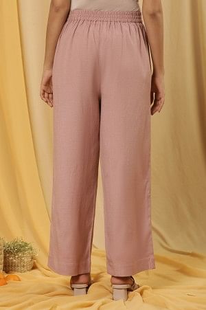 Dusty Pink Casual Straight Trouser