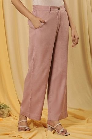 Dusty Pink Casual Straight Trouser