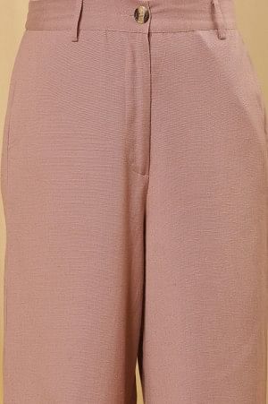 Dusty Pink Casual Straight Trouser