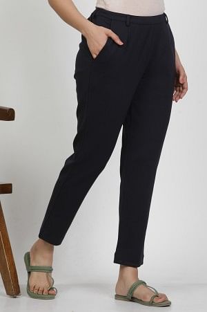 Blue Slim-Fit Work Wear Trousers