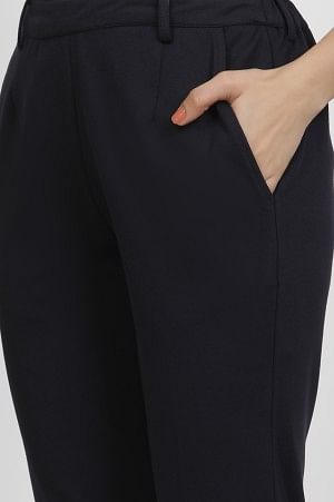 Blue Slim-Fit Work Wear Trousers