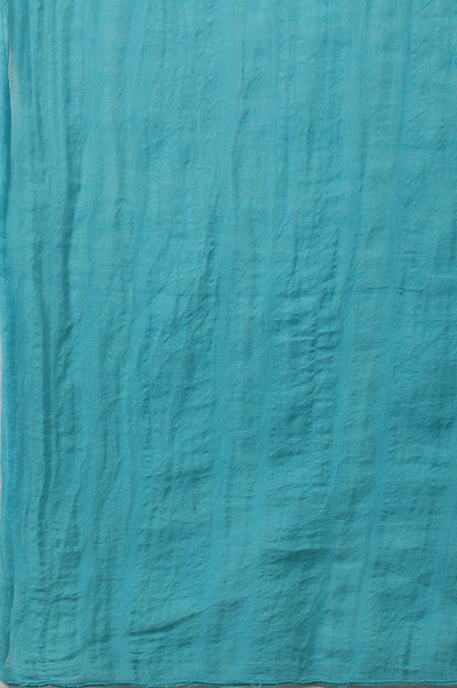 Aqua Blue Solid Dupatta