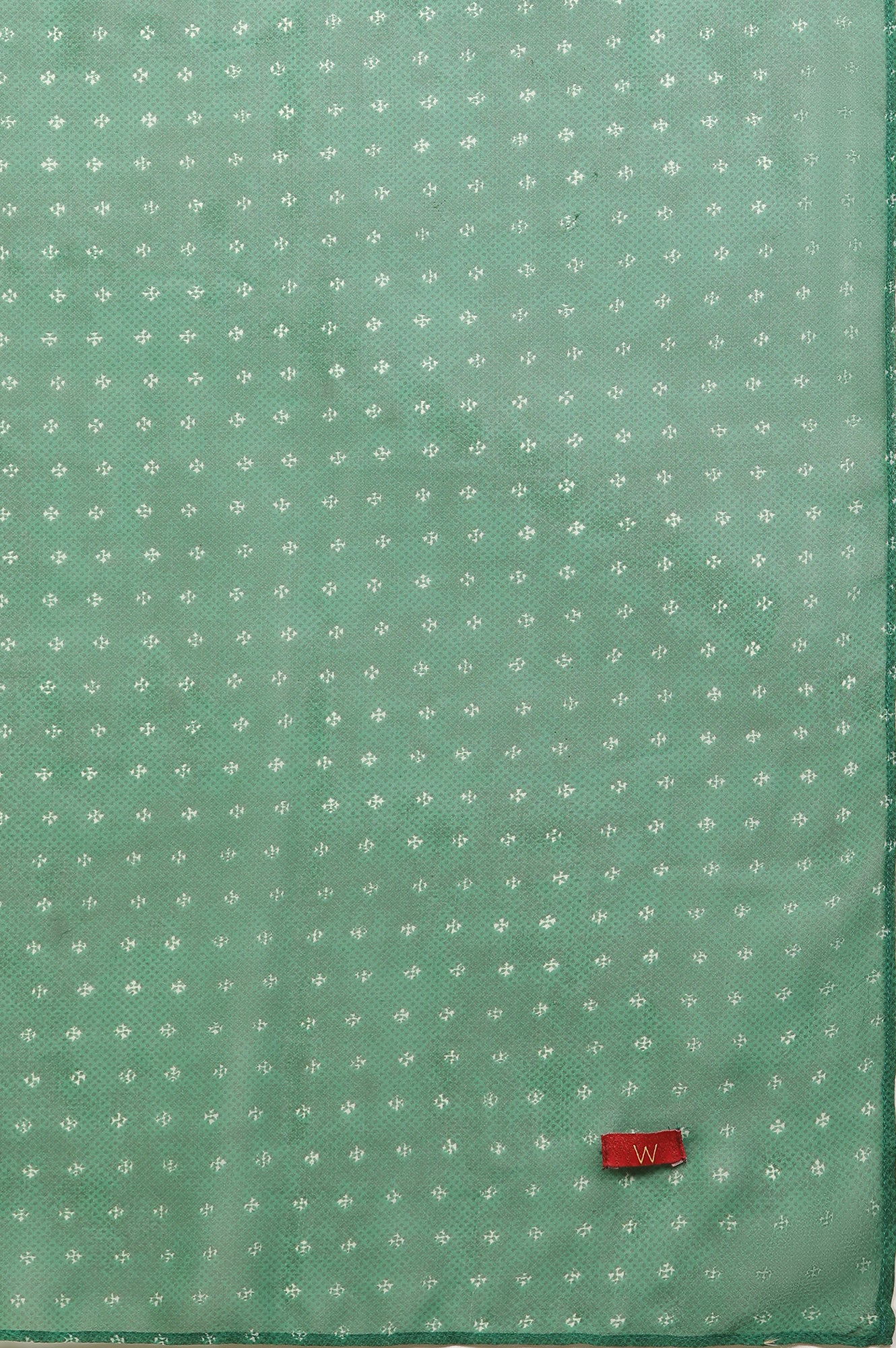 Green Geometrical Printed Straight Pants