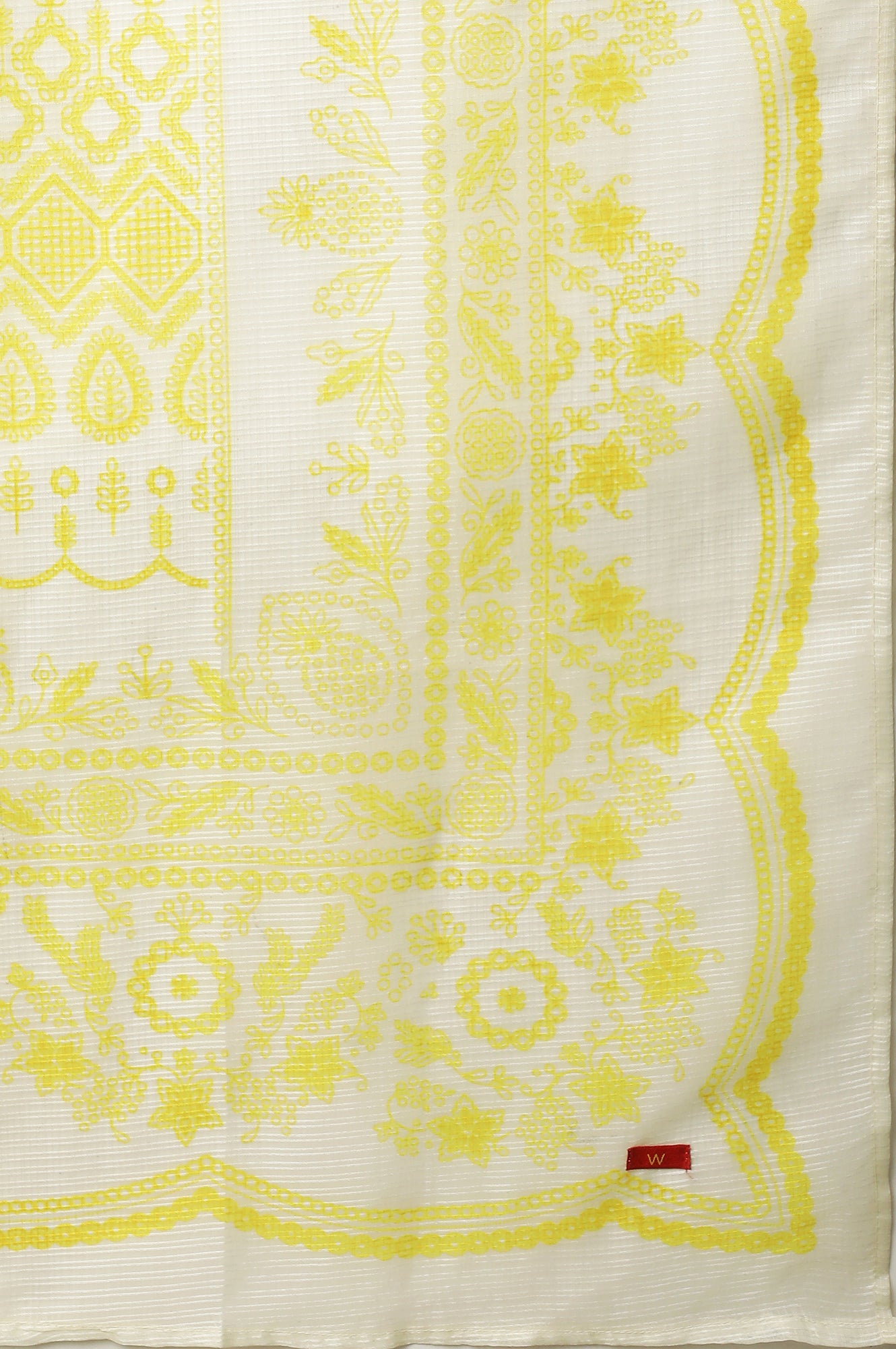 Yellow Floral Printed Flared Kurta, Pants And Dupatta Set