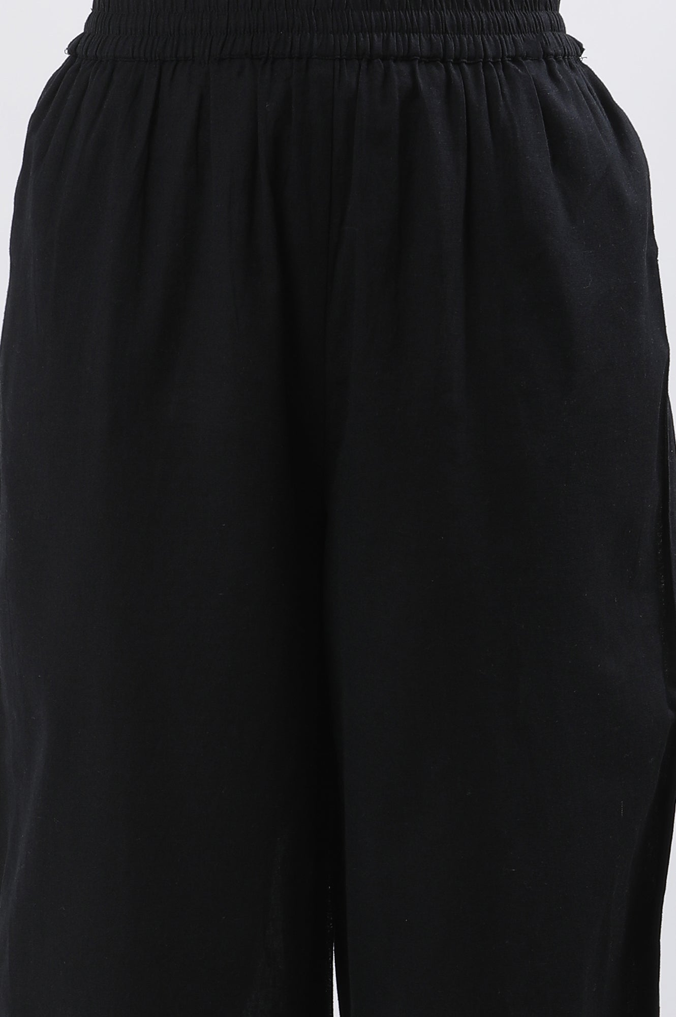 Black Sleeveless A-Line Top, Checker Jacket And Pants Set