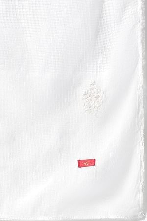 White Floral Printed Cotton Kurta, Pants With Dupatta Set