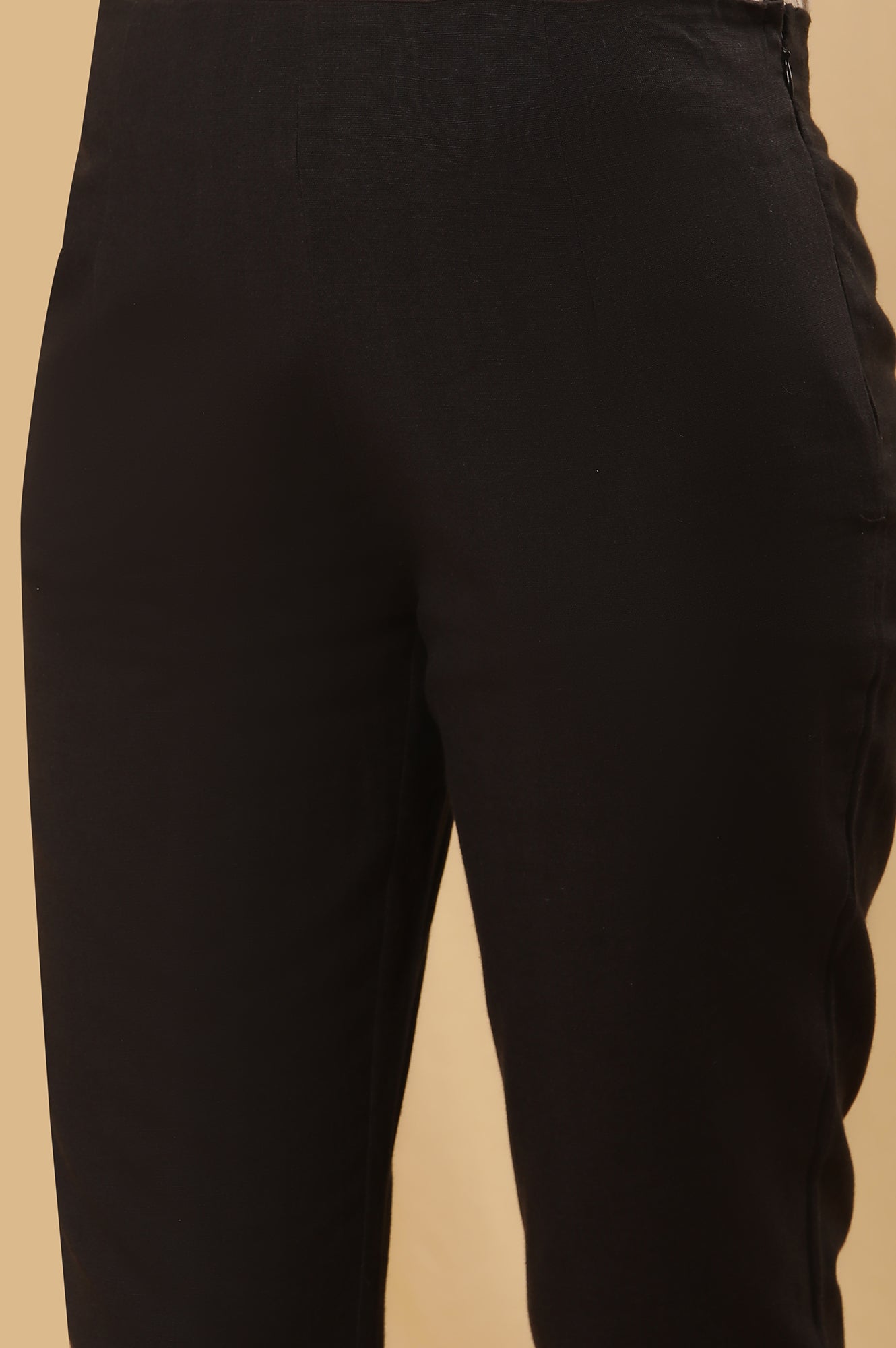 Black Geometric Printed Kurta And Trousers Set