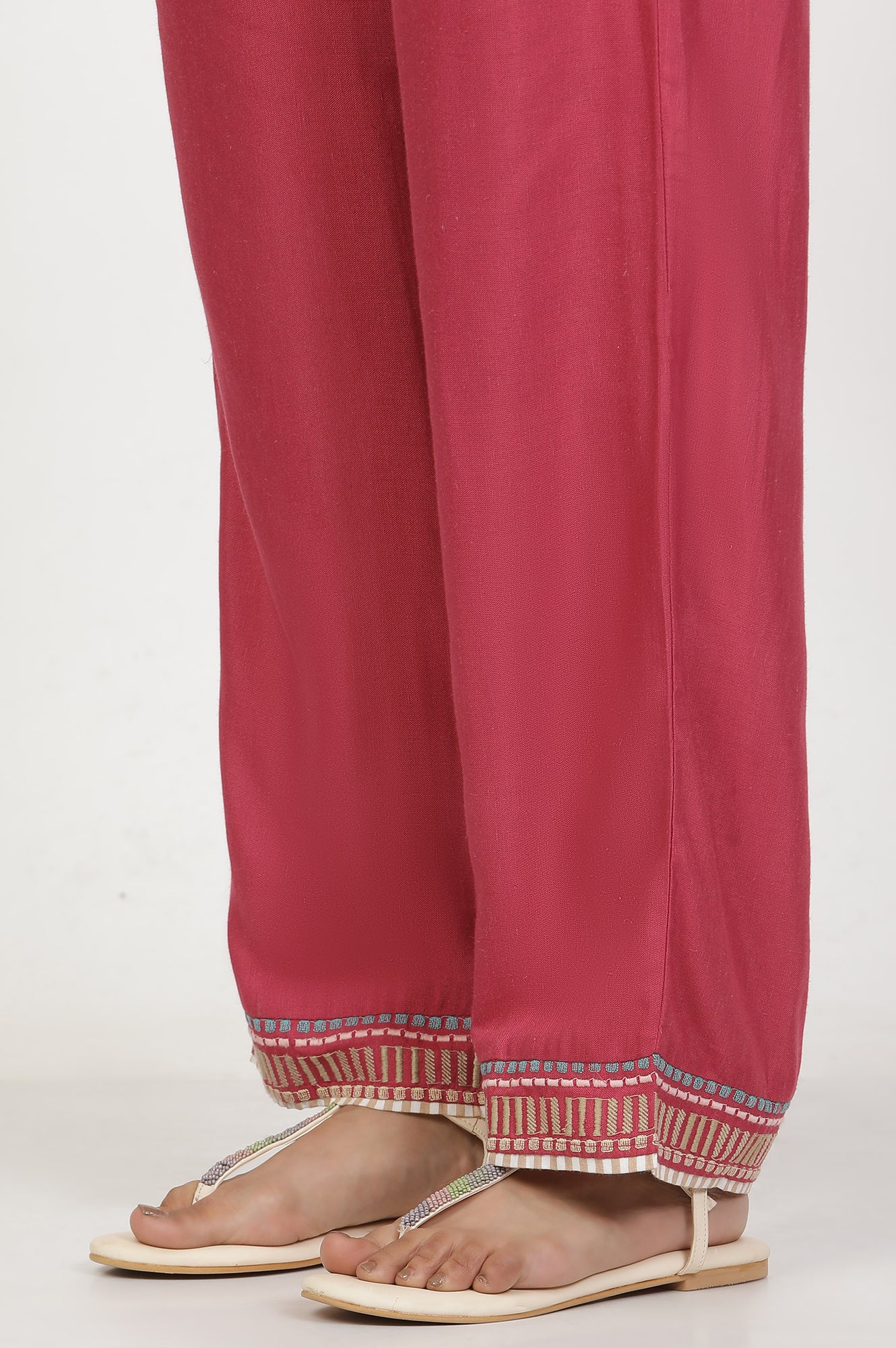 Light Pink Cotton Dobby Kurta And Pants Set