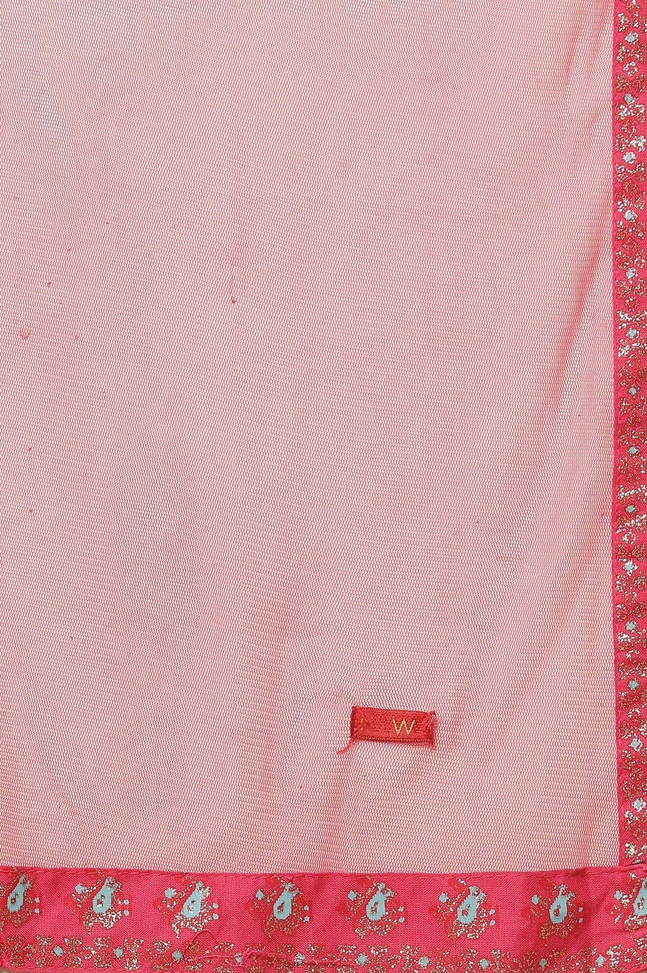 Pink Printed A-Line Kurta, Parallel Pants And Dupatta Set