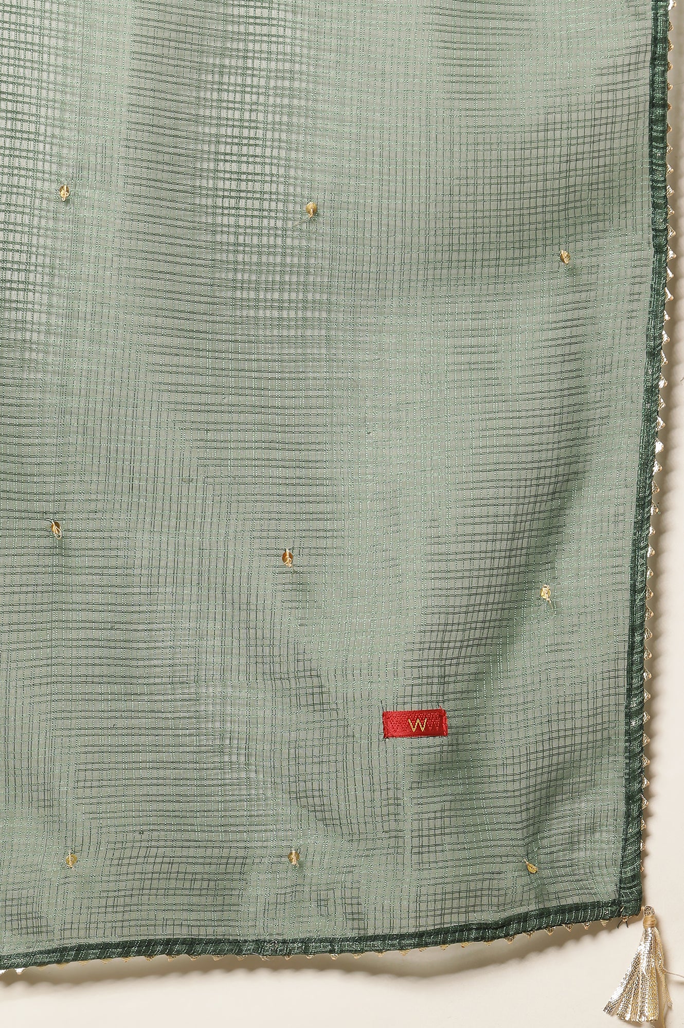 Green Printed Festive Kurta, Salwar Pants And Dupatta Set