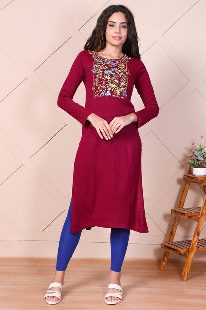 Blue Solid Ankle-Length Cotton Leggings