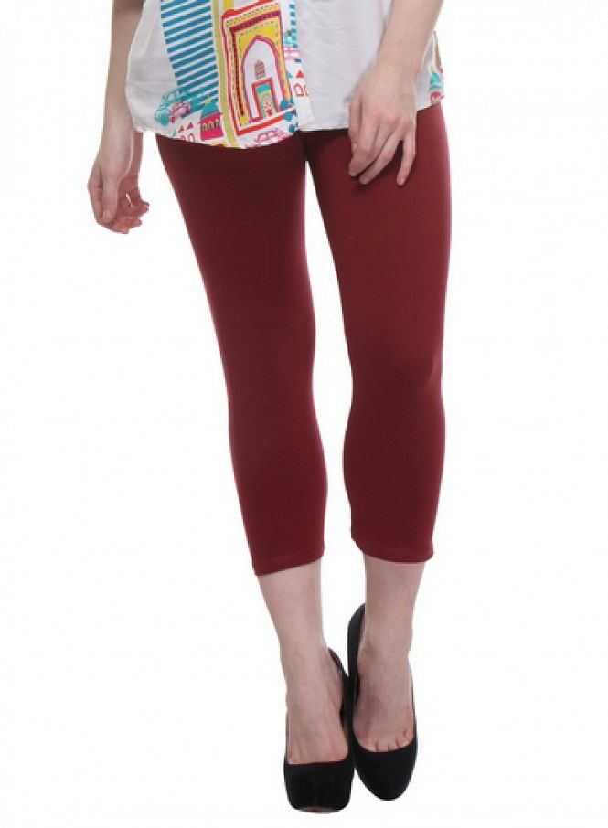 Maroon Cropped Tights