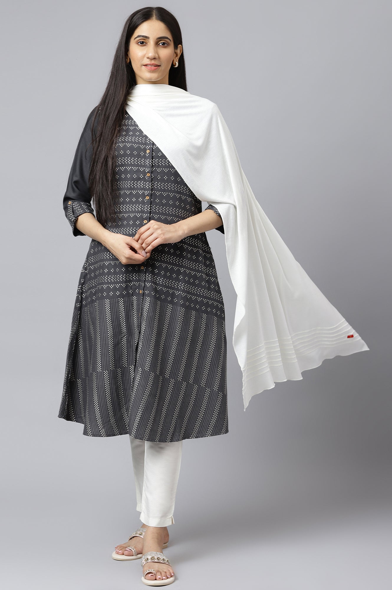 White Solid Jersey Dupatta