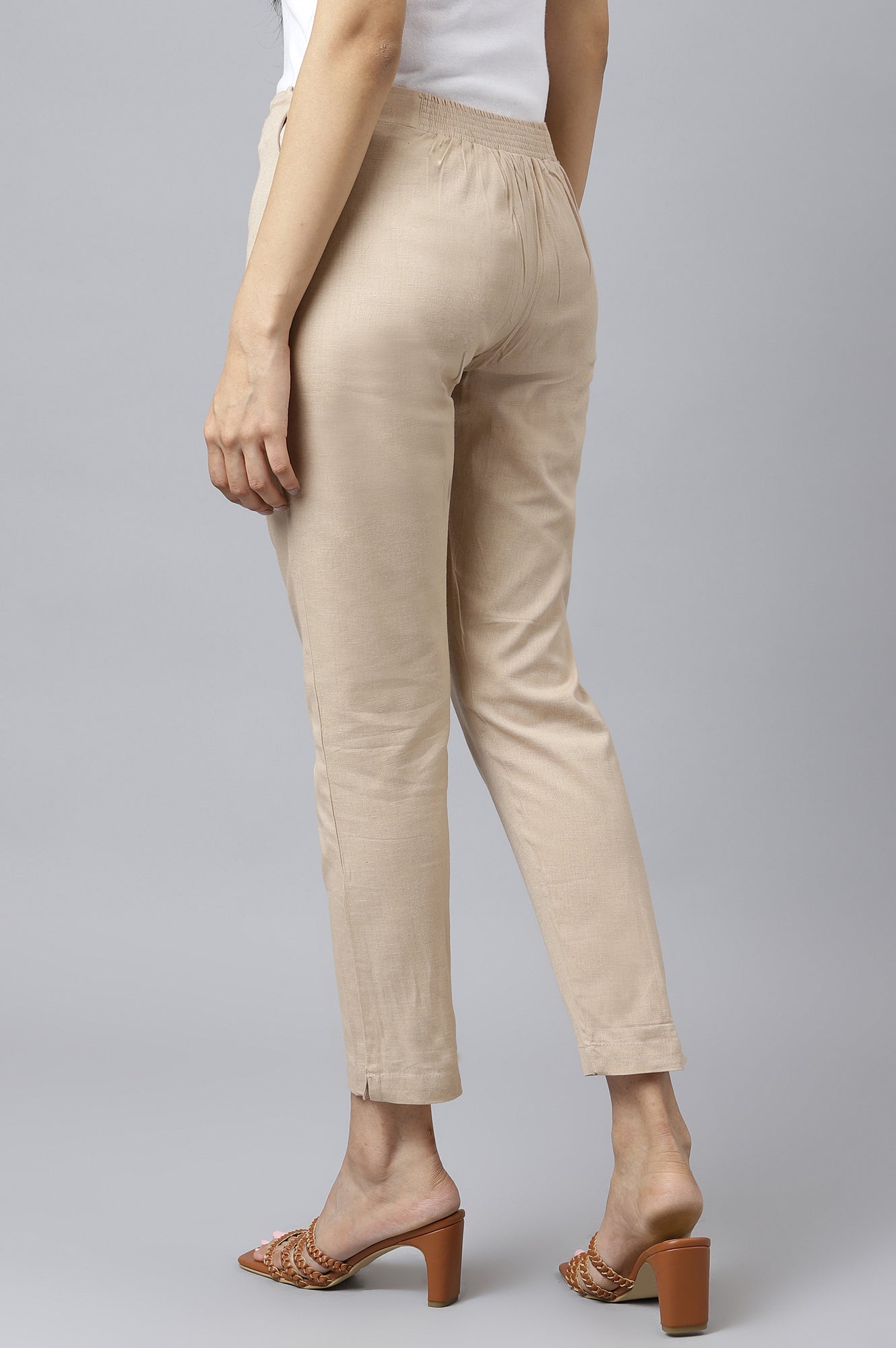 Beige Slim Pants