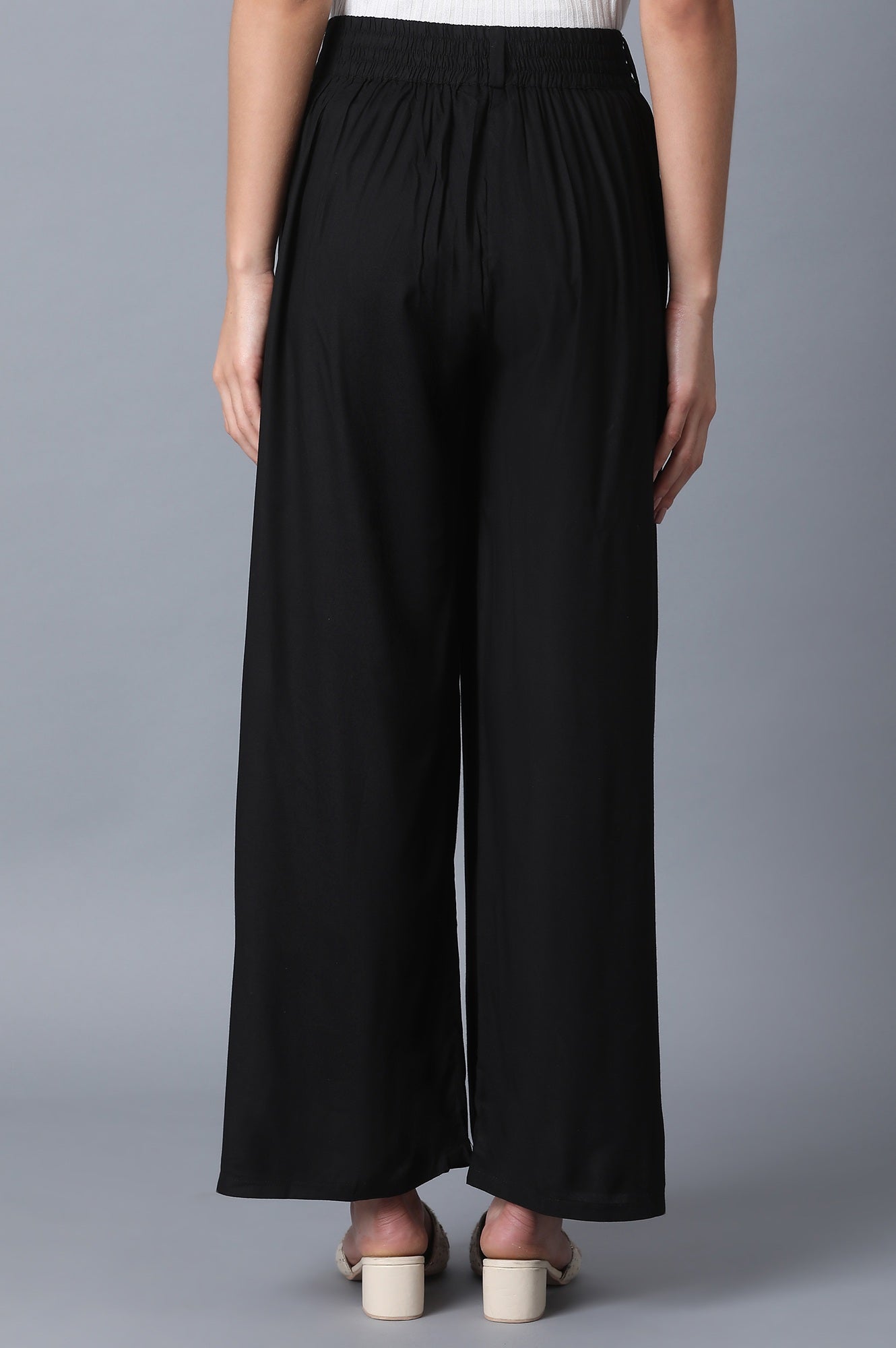 Black Tailored Volume Pants