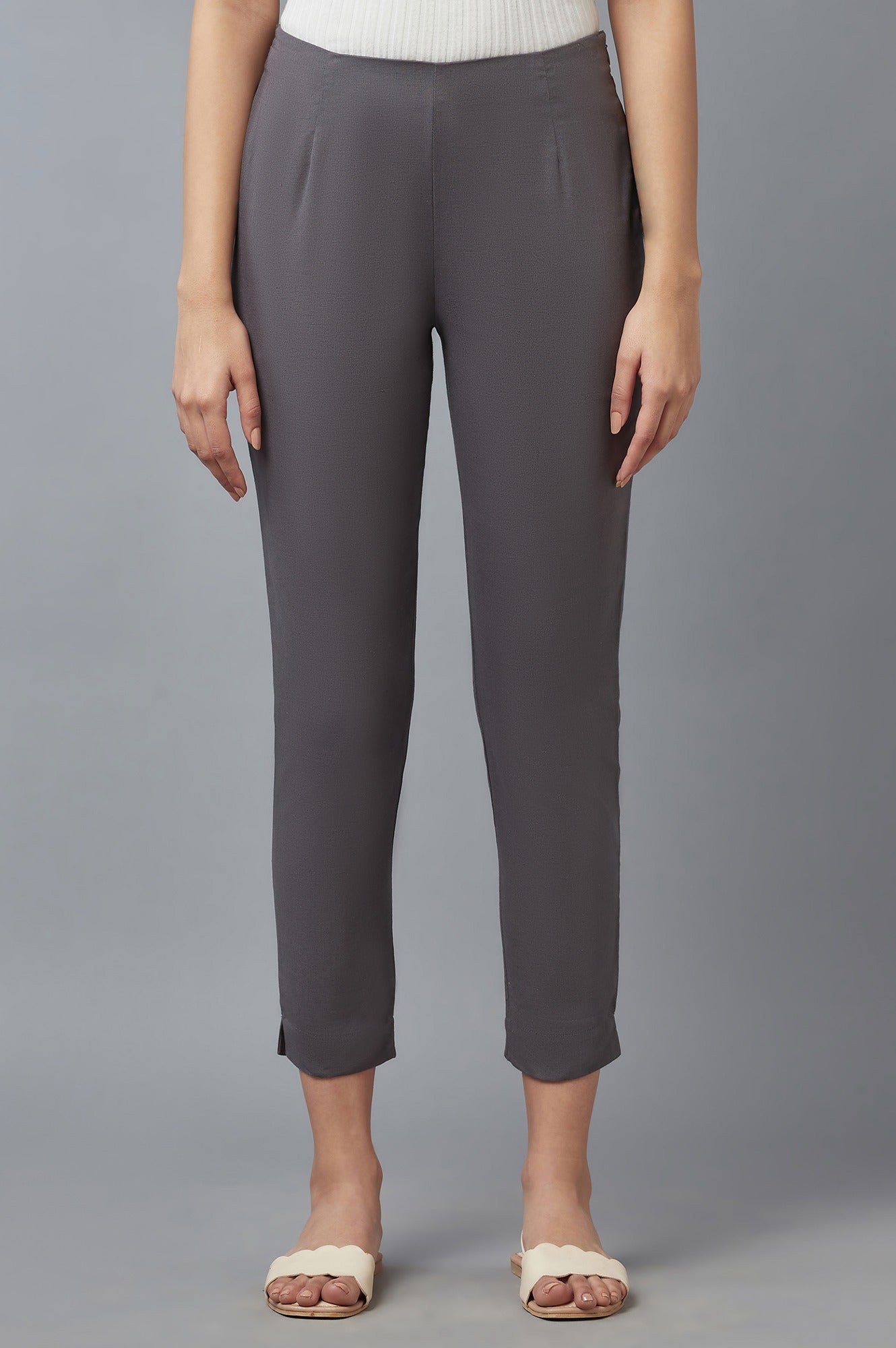 Women Grey Slim Pants