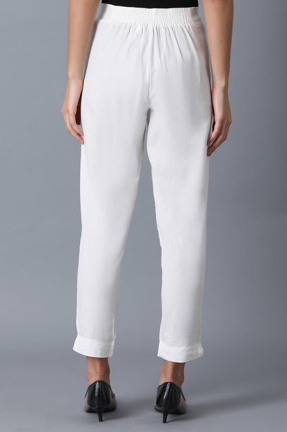 White Fitted Pants