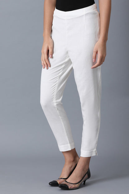 White Fitted Pants