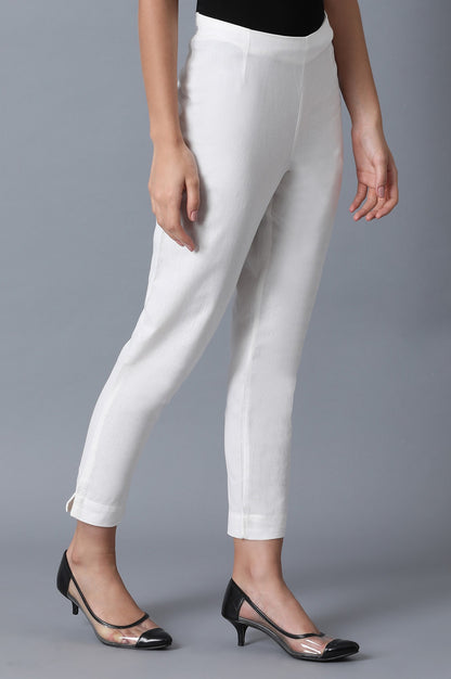 White Fitted Pants