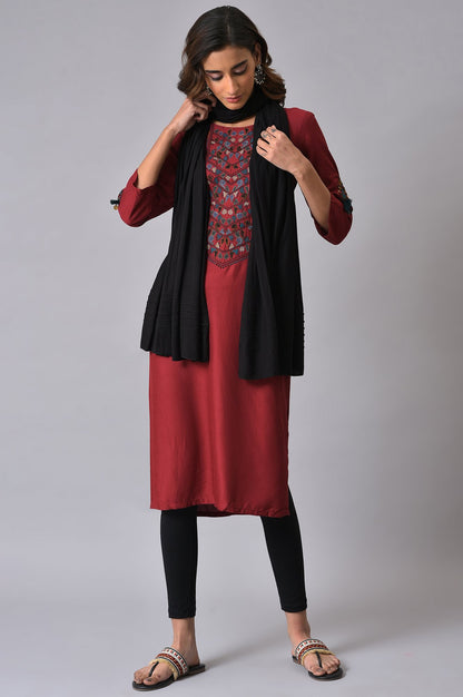 Black Pintuck Dupatta