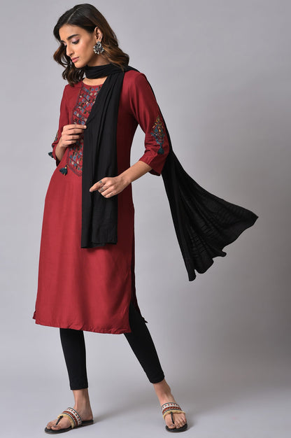 Black Pintuck Dupatta