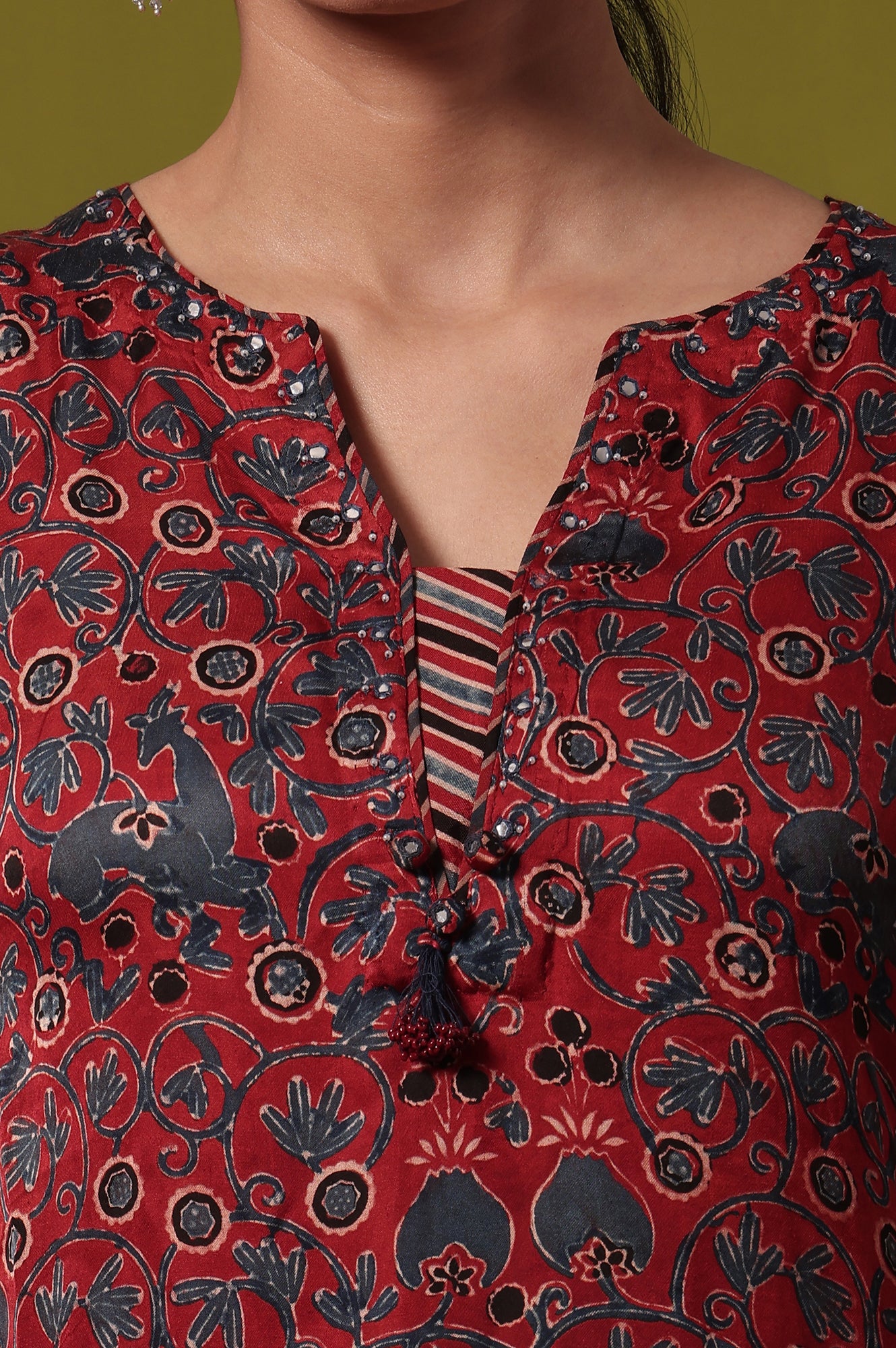 Printed  A-line Viscose Kurta