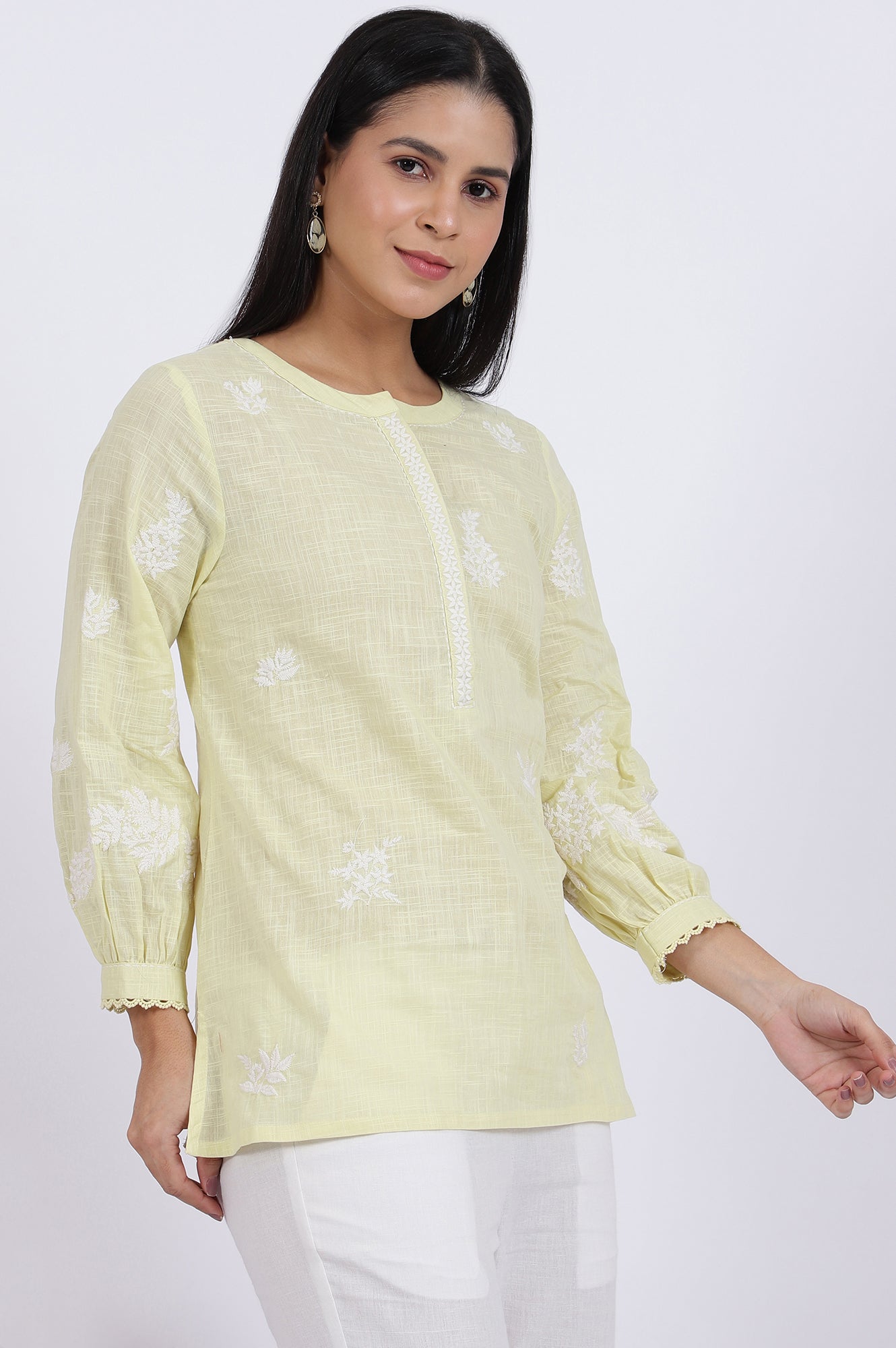 yellow ethnic top