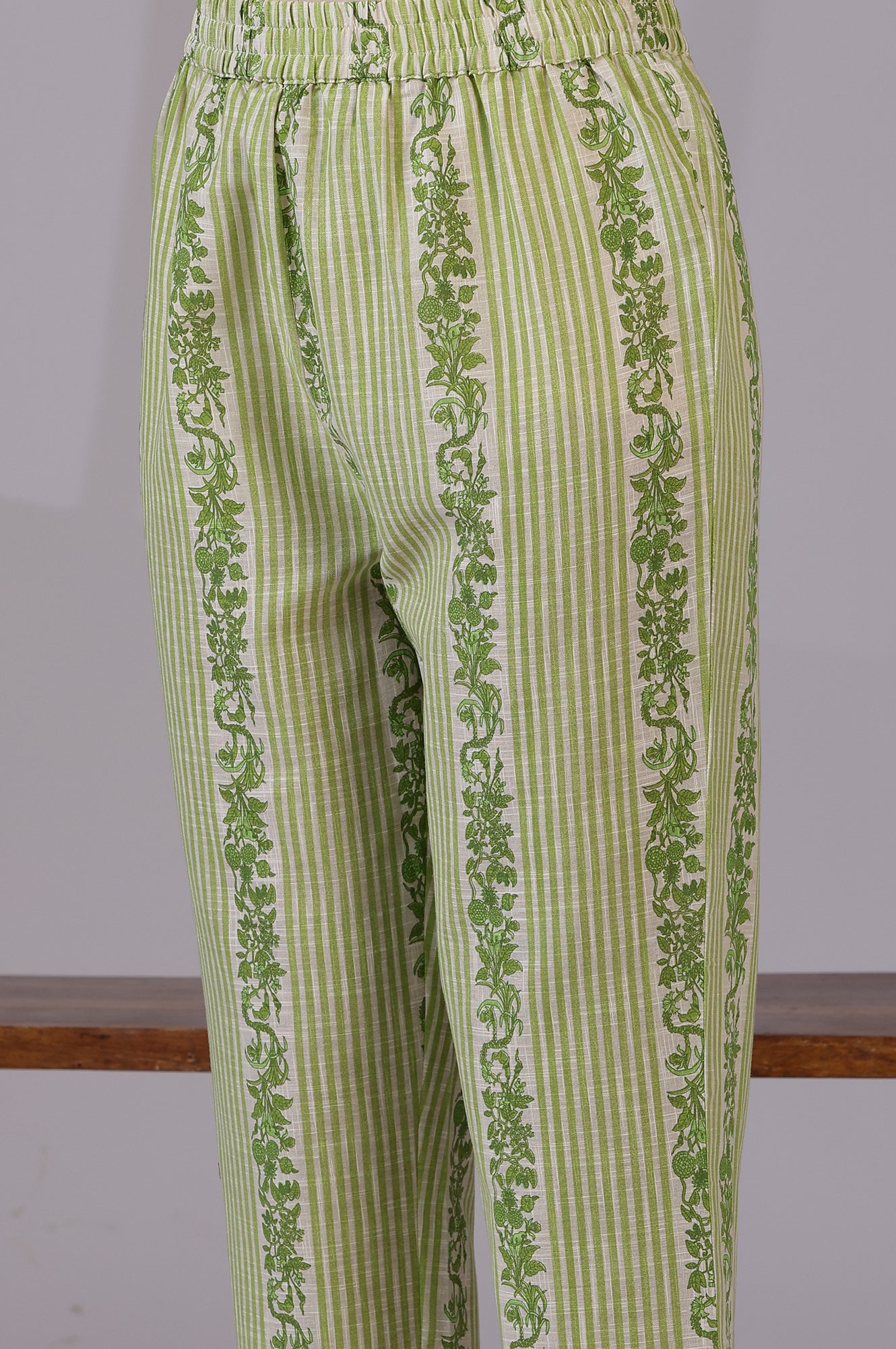 Off-White Floral Printed Pure Cotton A-line Kurta and Pants Co-ord Set