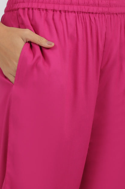 Marigold Yellow Floral Printed Straight Shantung Kurta and Pants Set