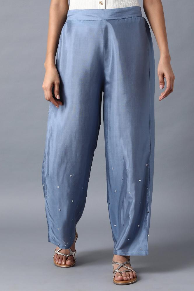 Blue Parallel Pants
